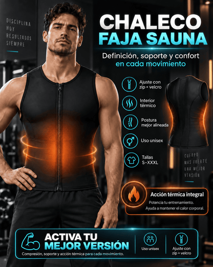Chaleco termico con faja premium